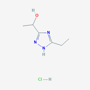 1-(5-ethyl-1H-1,2,4-triazol-3-yl)ethan-1-ol hydrochloride