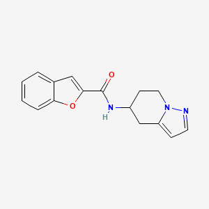 molecular formula C16H15N3O2 B2712491 N-(4,5,6,7-tetrahydropyrazolo[1,5-a]pyridin-5-yl)benzofuran-2-carboxamide CAS No. 2034404-60-7