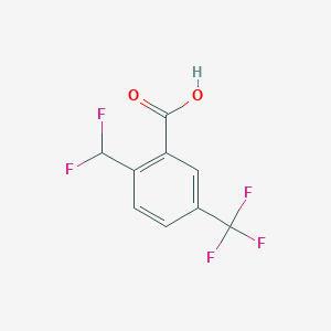 molecular formula C9H5F5O2 B2712493 2-(Difluoromethyl)-5-(trifluoromethyl)benzoic acid CAS No. 2248362-02-7