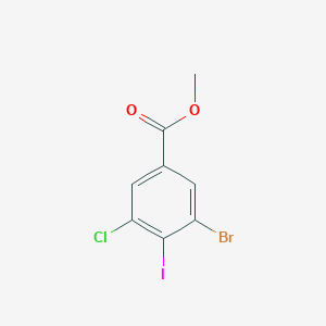 molecular formula C8H5BrClIO2 B2712498 甲酸甲酯 3-溴-5-氯-4-碘苯甲酸酯 CAS No. 1160574-80-0