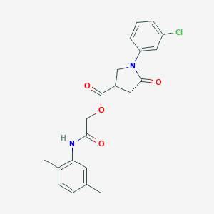 molecular formula C21H21ClN2O4 B271250 2-(2,5-Dimethylanilino)-2-oxoethyl 1-(3-chlorophenyl)-5-oxo-3-pyrrolidinecarboxylate 