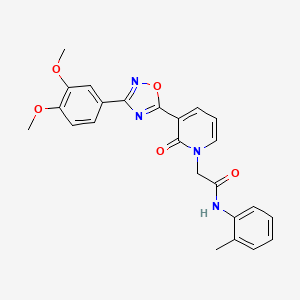 2-(3-(3-(3,4-dimethoxyphenyl)-1,2,4-oxadiazol-5-yl)-2-oxopyridin-1(2H)-yl)-N-(o-tolyl)acetamide