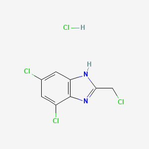 4,6-dichloro-2-(chloromethyl)-1H-1,3-benzodiazole hydrochloride