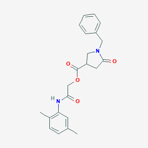 molecular formula C22H24N2O4 B271251 2-[(2,5-Dimethylphenyl)amino]-2-oxoethyl 1-benzyl-5-oxopyrrolidine-3-carboxylate 