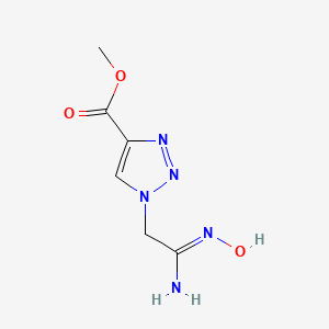 molecular formula C6H9N5O3 B2712514 methyl 1-[(N'-hydroxycarbamimidoyl)methyl]-1H-1,2,3-triazole-4-carboxylate CAS No. 2241145-56-0