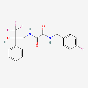 molecular formula C18H16F4N2O3 B2712523 N1-(4-氟苯甲基)-N2-(3,3,3-三氟-2-羟基-2-苯基丙基)草酰胺 CAS No. 1351649-63-2