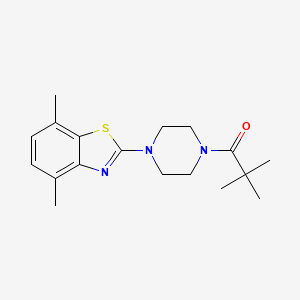 2-[4-(2,2-Dimethylpropanoyl)piperazin-1-yl]-4,7-dimethyl-1,3-benzothiazole