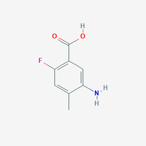 molecular formula C8H8FNO2 B2712541 5-氨基-2-氟-4-甲基苯甲酸 CAS No. 1263277-38-8