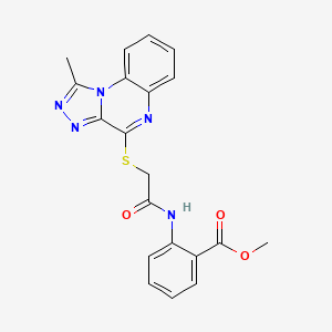 Methyl 2-({[(1-methyl[1,2,4]triazolo[4,3-a]quinoxalin-4-yl)thio]acetyl}amino)benzoate