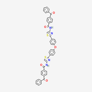 4-benzoyl-N-[2-[4-[4-[4-[(4-benzoylbenzoyl)amino]-1,3-thiazol-2-yl]phenoxy]phenyl]-1,3-thiazol-4-yl]benzamide