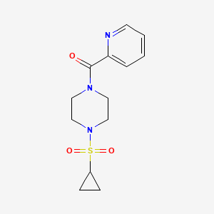 molecular formula C13H17N3O3S B2712544 (4-(环丙基磺酰基)哌嗪-1-基)(吡啶-2-基)甲酮 CAS No. 1219901-77-5