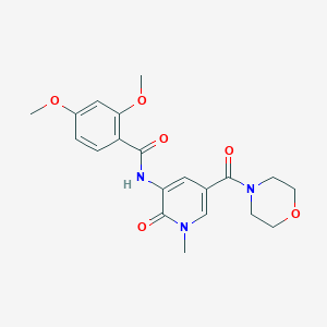 2,4-dimethoxy-N-(1-methyl-5-(morpholine-4-carbonyl)-2-oxo-1,2-dihydropyridin-3-yl)benzamide