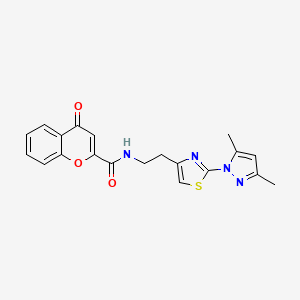 N-(2-(2-(3,5-dimethyl-1H-pyrazol-1-yl)thiazol-4-yl)ethyl)-4-oxo-4H-chromene-2-carboxamide