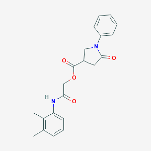 molecular formula C21H22N2O4 B271256 2-(2,3-Dimethylanilino)-2-oxoethyl 5-oxo-1-phenyl-3-pyrrolidinecarboxylate 