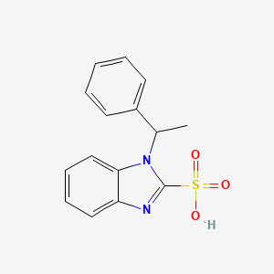 molecular formula C15H14N2O3S B2712560 1-(1-phenylethyl)-1H-benzimidazole-2-sulfonic acid CAS No. 537010-02-9