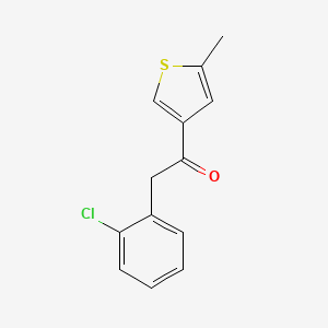 molecular formula C13H11ClOS B2712562 2-(2-Chlorophenyl)-1-(5-methylthiophen-3-yl)ethan-1-one CAS No. 1497454-41-7