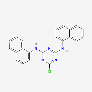 molecular formula C23H16ClN5 B2712565 6-氯-N,N'-二-1-萘基-1,3,5-三嘧啶-2,4-二胺 CAS No. 30355-07-8