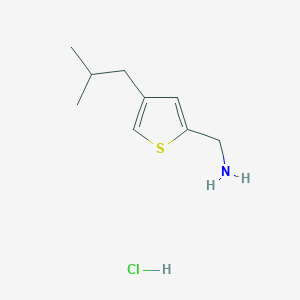 molecular formula C9H16ClNS B2712568 [4-(2-甲基丙基)噻吩-2-基]甲胺盐酸盐 CAS No. 1909309-50-7