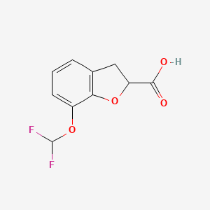 B2712571 7-(Difluoromethoxy)-2,3-dihydro-1-benzofuran-2-carboxylic acid CAS No. 2361645-35-2