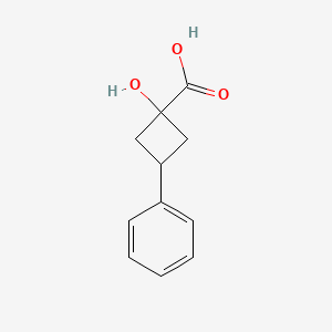 1-Hydroxy-3-phenylcyclobutane-1-carboxylic acid