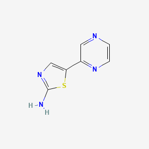 molecular formula C7H6N4S B2712578 5-(Pyrazin-2-yl)-1,3-thiazol-2-amine CAS No. 1339559-47-5