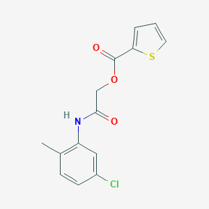 molecular formula C14H12ClNO3S B271258 2-(5-Chloro-2-methylanilino)-2-oxoethyl 2-thiophenecarboxylate 