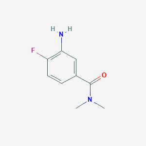 molecular formula C9H11FN2O B2712580 3-氨基-4-氟-N,N-二甲基苯甲酰胺 CAS No. 682757-42-2