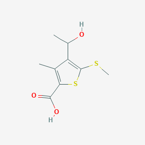 4-(1-Hydroxyethyl)-3-methyl-5-methylsulfanylthiophene-2-carboxylic acid