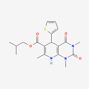 Isobutyl 1,3,7-trimethyl-2,4-dioxo-5-(thiophen-2-yl)-1,2,3,4,5,8-hexahydropyrido[2,3-d]pyrimidine-6-carboxylate