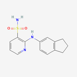 2-(2,3-dihydro-1H-inden-5-ylamino)pyridine-3-sulfonamide