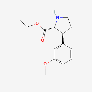 Ethyl (2R,3S)-3-(3-methoxyphenyl)pyrrolidine-2-carboxylate