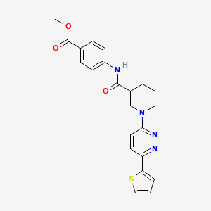 Methyl 4-(1-(6-(thiophen-2-yl)pyridazin-3-yl)piperidine-3-carboxamido)benzoate