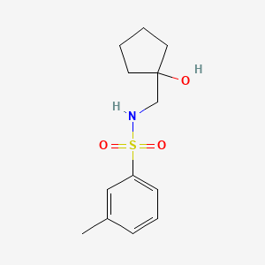 molecular formula C13H19NO3S B2712618 N-((1-hydroxycyclopentyl)methyl)-3-methylbenzenesulfonamide CAS No. 1215565-95-9