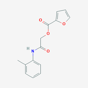 molecular formula C14H13NO4 B271262 2-Oxo-2-(2-toluidino)ethyl 2-furoate 