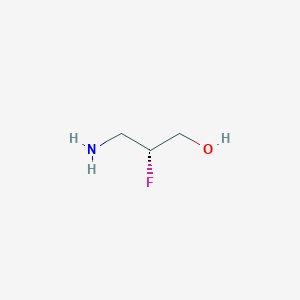 molecular formula C3H8FNO B2712621 (2R)-3-amino-2-fluoropropan-1-ol CAS No. 344413-79-2; 344413-83-8