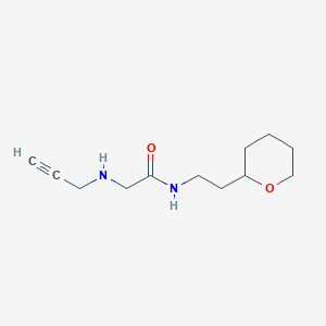 molecular formula C12H20N2O2 B2712622 N-[2-(Oxan-2-yl)ethyl]-2-(prop-2-ynylamino)acetamide CAS No. 1692634-56-2