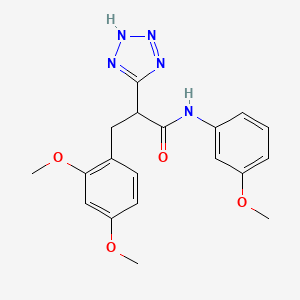 molecular formula C19H21N5O4 B2712624 3-(2,4-dimethoxyphenyl)-N-(3-methoxyphenyl)-2-(2H-tetrazol-5-yl)propanamide CAS No. 483995-03-5