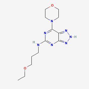 molecular formula C13H21N7O2 B2712628 N-(3-乙氧基丙基)-7-吗啉基-3H-[1,2,3]三唑并[4,5-d]嘧啶-5-胺 CAS No. 1351613-37-0