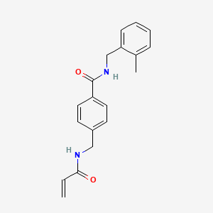 N-[(2-methylphenyl)methyl]-4-[(prop-2-enoylamino)methyl]benzamide