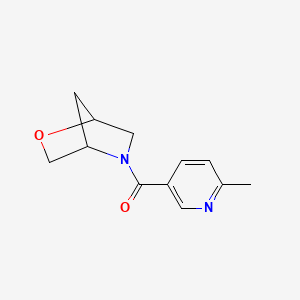 molecular formula C12H14N2O2 B2712642 2-Oxa-5-azabicyclo[2.2.1]heptan-5-yl(6-methylpyridin-3-yl)methanone CAS No. 2034454-44-7
