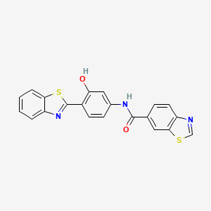 molecular formula C21H13N3O2S2 B2712645 N-[4-(1,3-苯并噻嗪-2-基)-3-羟基苯基]-1,3-苯并噻嗪-6-甲酰胺 CAS No. 681167-56-6