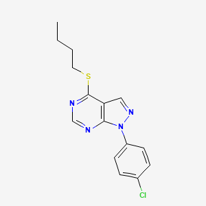 molecular formula C15H15ClN4S B2712651 4-丁基硫基-1-(4-氯苯基)吡唑并[3,4-d]嘧啶 CAS No. 893912-57-7
