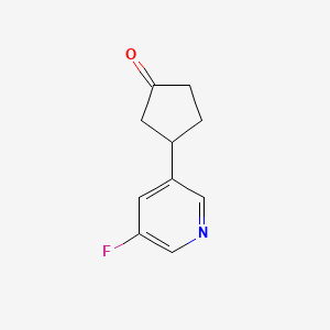 molecular formula C10H10FNO B2712652 3-(5-Fluoropyridin-3-yl)cyclopentan-1-one CAS No. 1339014-26-4