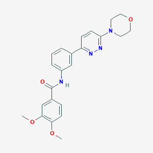 molecular formula C23H24N4O4 B2712655 3,4-dimethoxy-N-(3-(6-morpholinopyridazin-3-yl)phenyl)benzamide CAS No. 899953-13-0