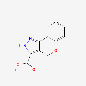 molecular formula C11H8N2O3 B2712658 1,4-Dihydrochromeno[4,3-c]pyrazole-3-carboxylic acid CAS No. 694507-52-3