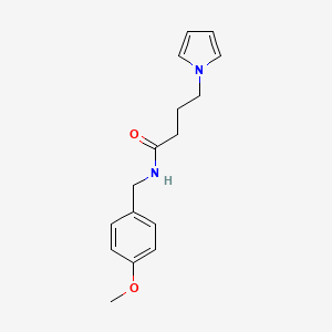 molecular formula C16H20N2O2 B2712659 N-(4-methoxybenzyl)-4-(1H-pyrrol-1-yl)butanamide CAS No. 1251686-85-7