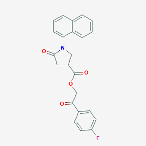 molecular formula C23H18FNO4 B271266 2-(4-Fluorophenyl)-2-oxoethyl 1-(naphthalen-1-yl)-5-oxopyrrolidine-3-carboxylate 
