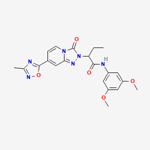 molecular formula C21H22N6O5 B2712662 N-(3,5-二甲氧基苯基)-2-[7-(3-甲基-1,2,4-噁二唑-5-基)-3-氧代[1,2,4]三唑并[4,3-a]吡啶-2(3H)-基]丁酰胺 CAS No. 1396634-61-9