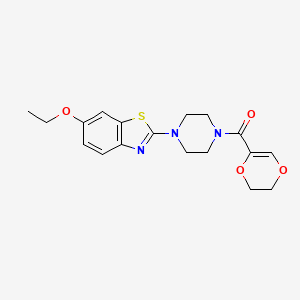 (5,6-Dihydro-1,4-dioxin-2-yl)(4-(6-ethoxybenzo[d]thiazol-2-yl)piperazin-1-yl)methanone