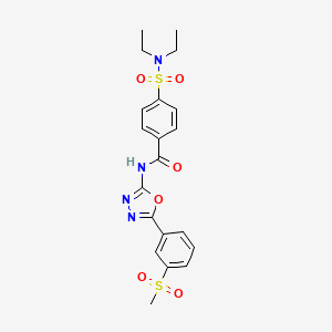 4-(N,N-diethylsulfamoyl)-N-(5-(3-(methylsulfonyl)phenyl)-1,3,4-oxadiazol-2-yl)benzamide